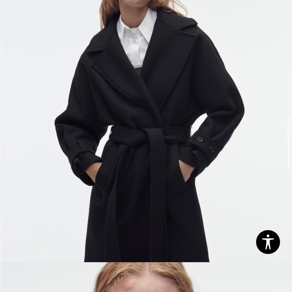 belted wool coat zara